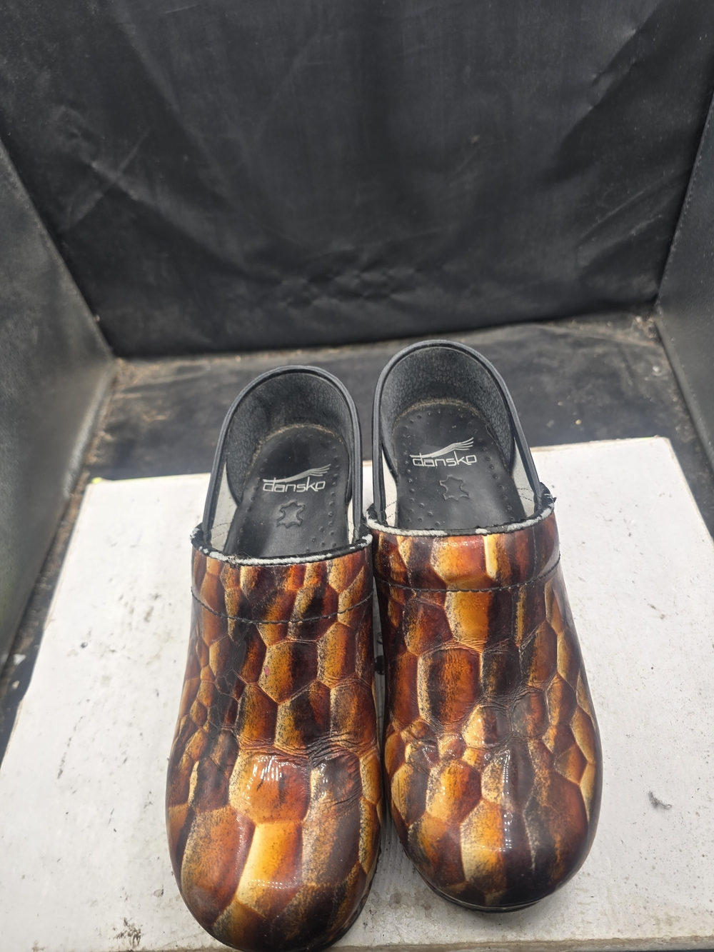 Dansko Men’s Brown Multi-Color Leather Clogs